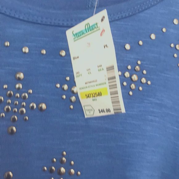 Pullover Studded Blouse Size PL - Picture 4 of 9